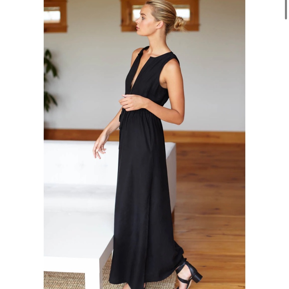 Emerson Fry Black Grecian Maxi Dress Sz 10